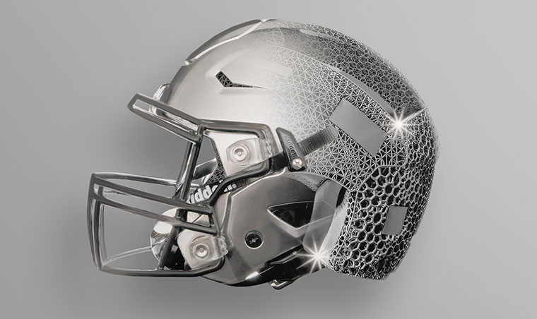 NFL's Safest Helmets Absorb Impact With 3D Printing Instead Of Foam